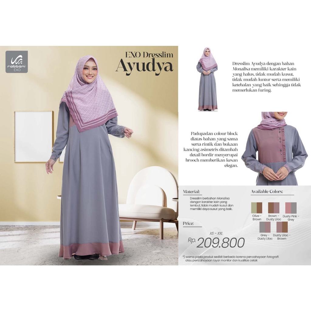 EXO DRESSLIM AYUDYA RABBANI / GAMIS TERBARU RABBANI EXO AYUDYA