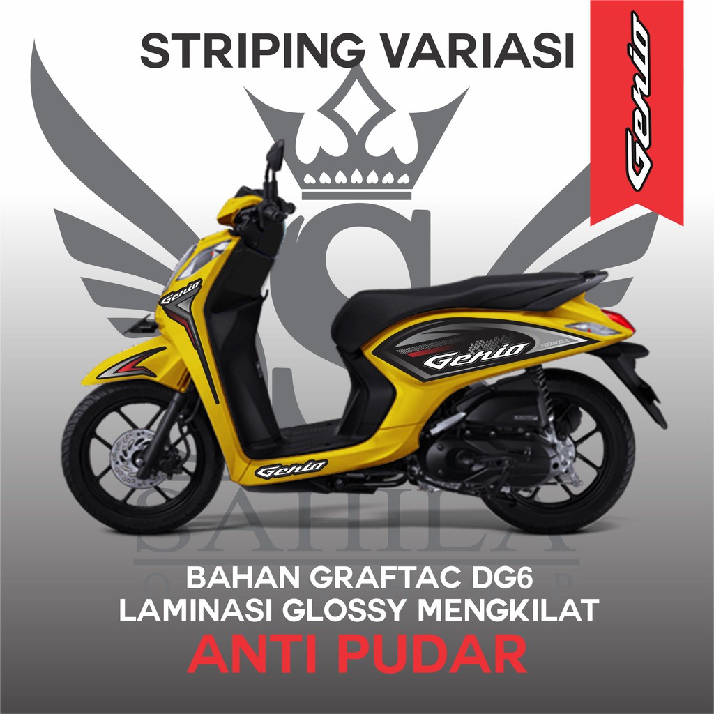 VARIASI STRIPING MOTOR HONDA GENIO HD VARIASI STICKER MOTOR GENIO HONDA GENIO