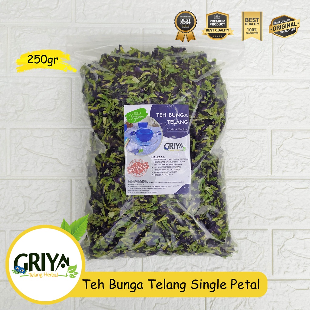 

Bunga Telang Kering (Single Petal) 250gr