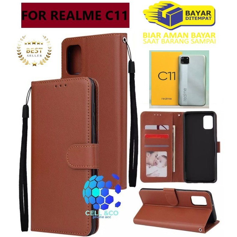 Flip cover REALME C11 Flip case buka tutup kesing hp casing flip case leather wallet