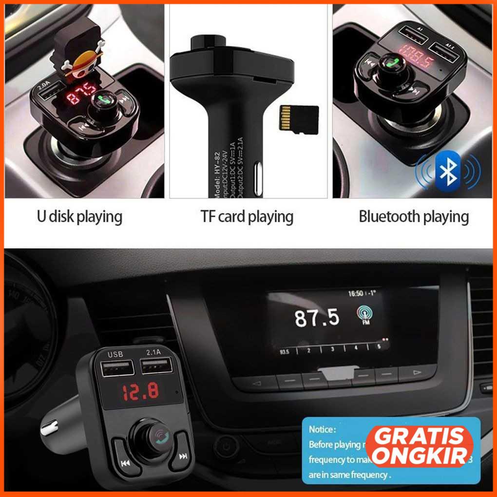 Bluetooth Audio Receiver FM Transmitter USB Charger - E0293