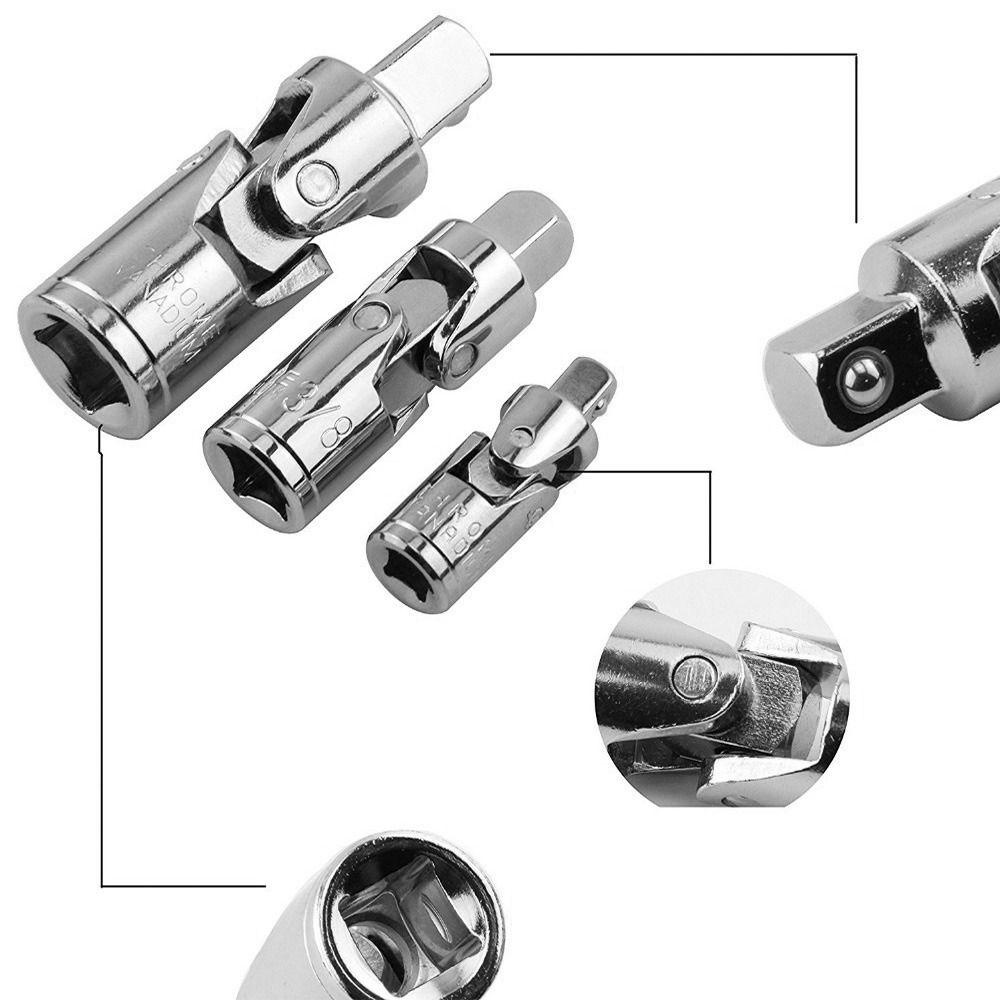 Populer Universal Joint Set Aksesoris Manual Dan Pneumatic Socket Tools Angle Extension Bar