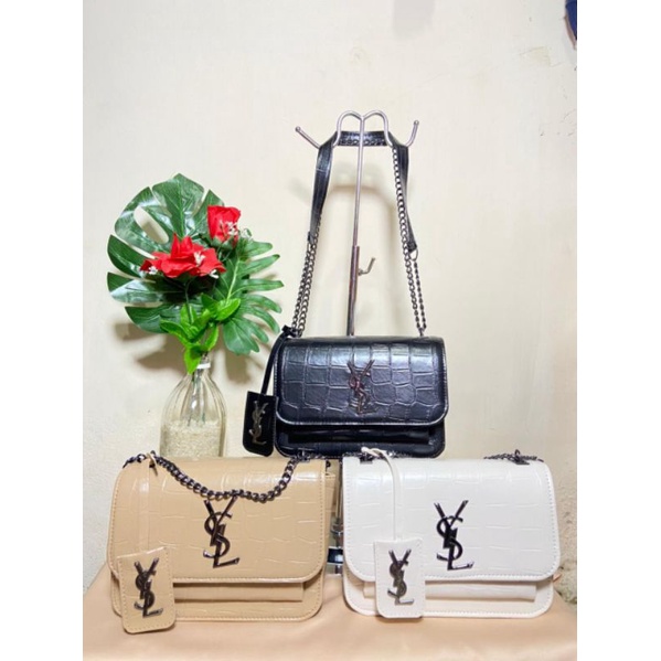 tas selempang wanita murah , tas lokal murah , tas lokal premium ,ysl croco