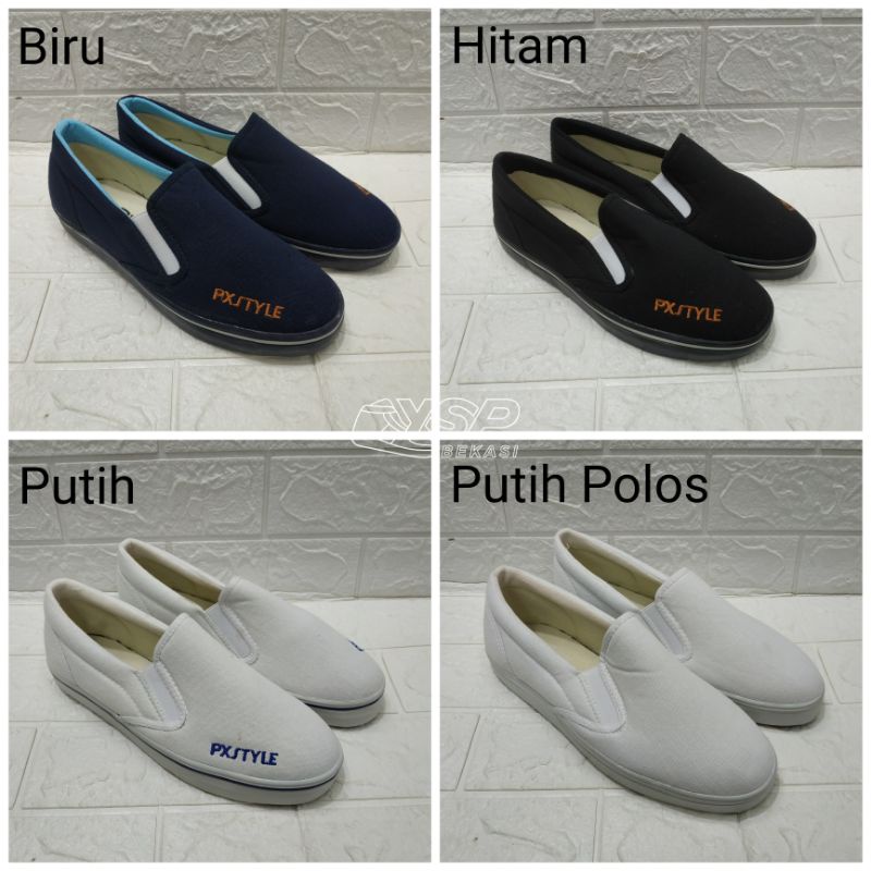 SEPATU SLIP ON PX STYLE 179 ORIGINAL SNEAKERS PRIA WANITA KANVAS KERJA LUKIS