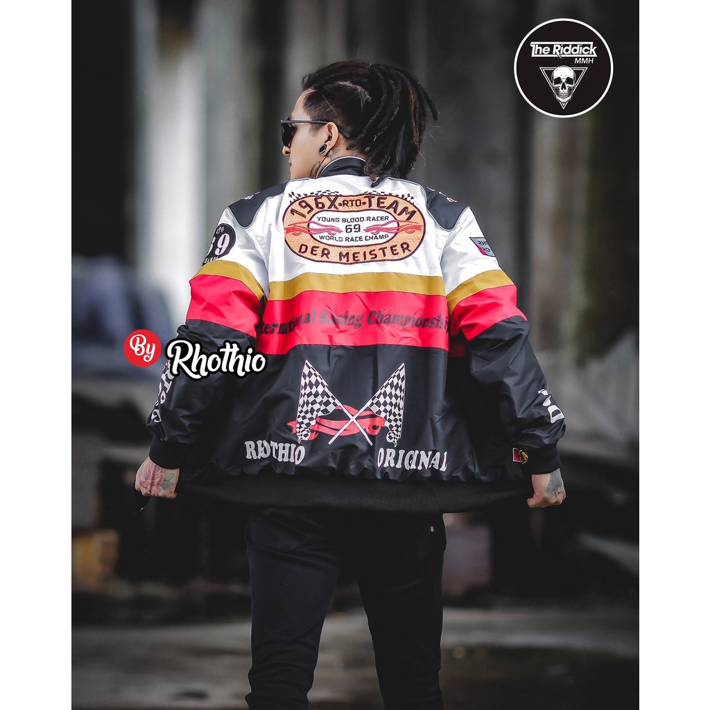 TURUN HARGA ! Jacket Nascar Jacket Racing Jaket Varsity Pria Wanita Original Rhothio Jaket Motor / Jaket Racing / Vinatge Jacket