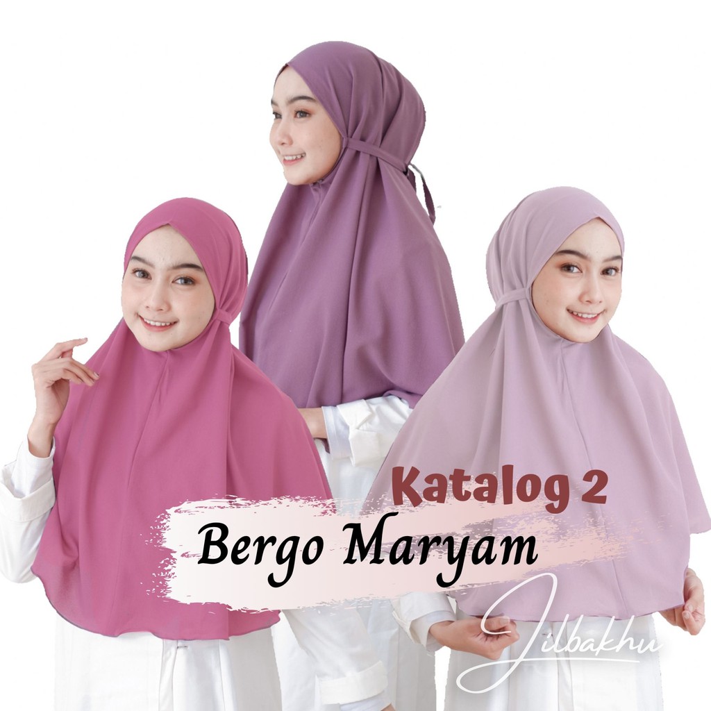 Jilbab BERGO maryam kerudung Instan warna baru