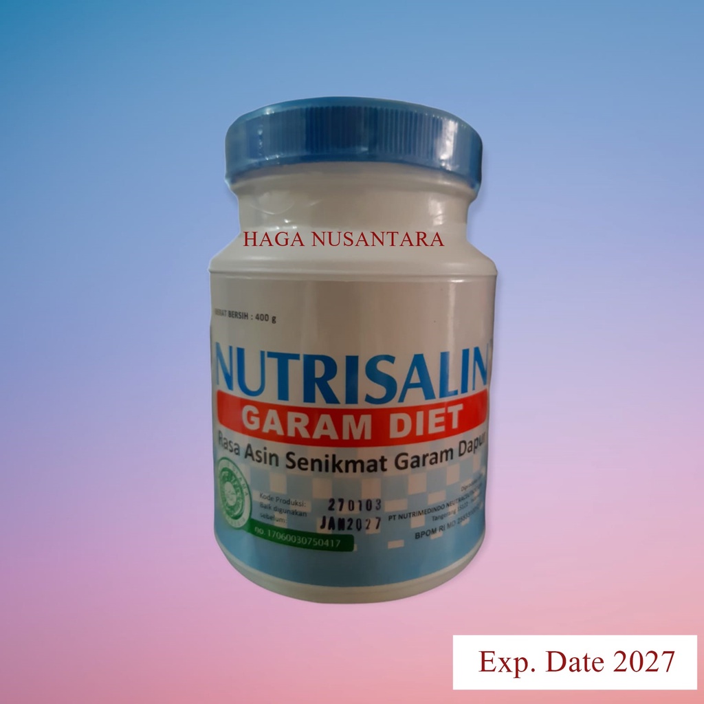 

Nutrisalin 400 gr Garam Sehat Garam Diet Kurang Natrium 400gr