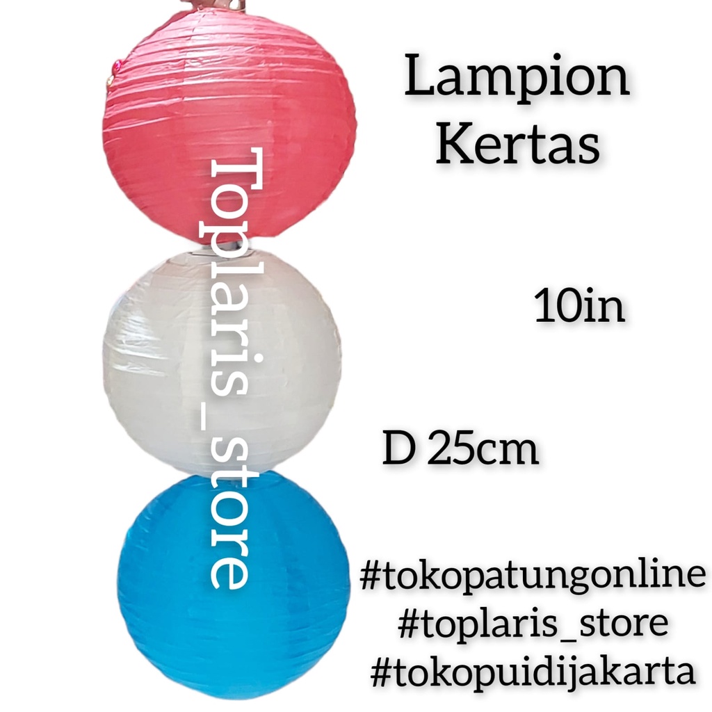 Lampion Kertas Gantung uk 25cm 022