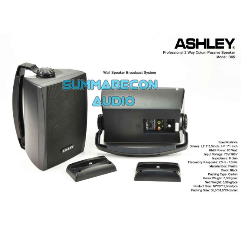 SPEAKER MONITOR ASHLEY B 65 ORIGINAL 1 SET NEW SPEAKER ASHLEY
