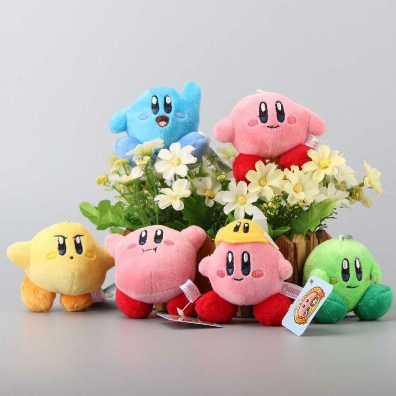 8cm Game Kirby:Star Allies Series Plush Toys Cute Keychain Popopo Small Pendant Dolls Kids 6 Styles