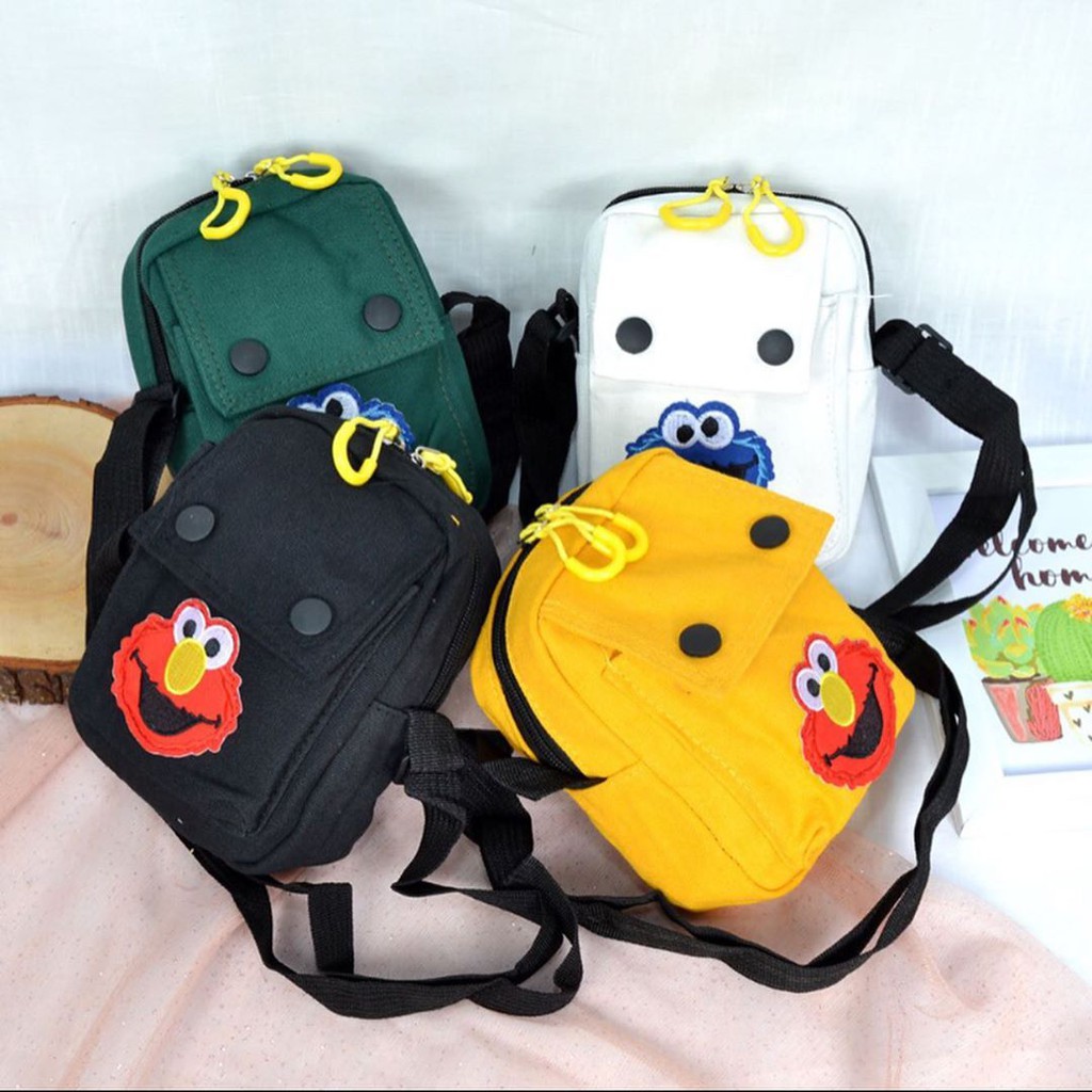  TAS  SELEMPANG ELMO  SLING BAG GAMBAR 1 READY STOK TAS  