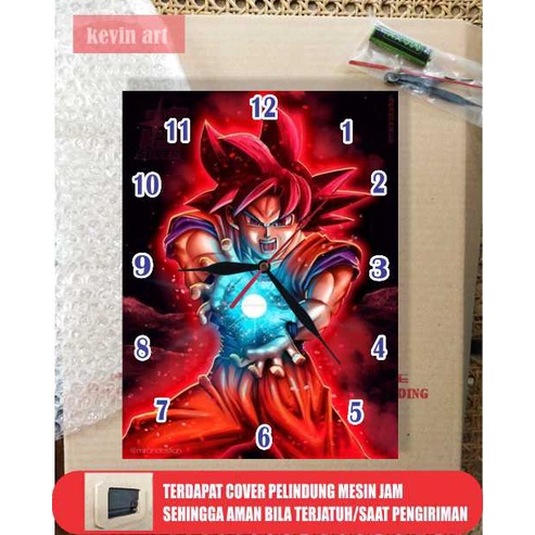 JAM DINDING BESAR GOKU KARAKTER ANIMASI UNIK DAN KEREN KAYU WALLDECOR HIASAN PAJANGAN DING DING DISKON MINIMALIS AESTHETIC MURAH TEMPEL TEMBOK CUSTOM DEKORASI DINDING KAMAR TIDUR ANAK COWOK ANIME MODERN MEWAH GLOW THE DARK KWALITAS TERBAIK