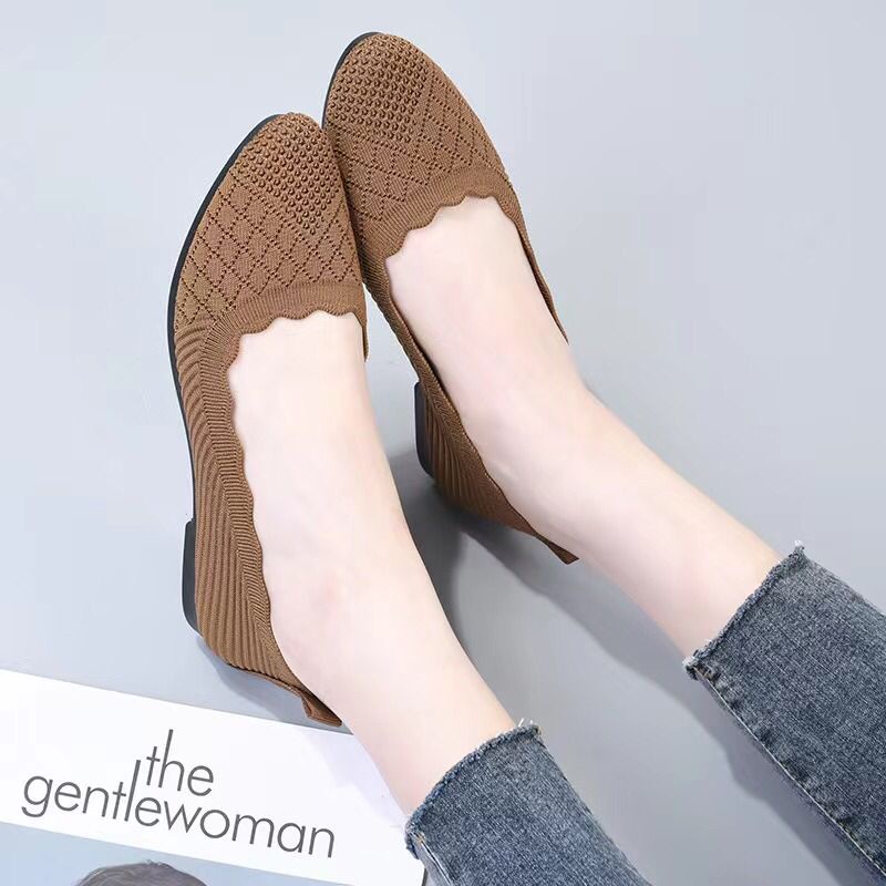 Permata  Sepatu Flat Shoes Wanita Import A05 Premium Quality  Fliknit Shoes