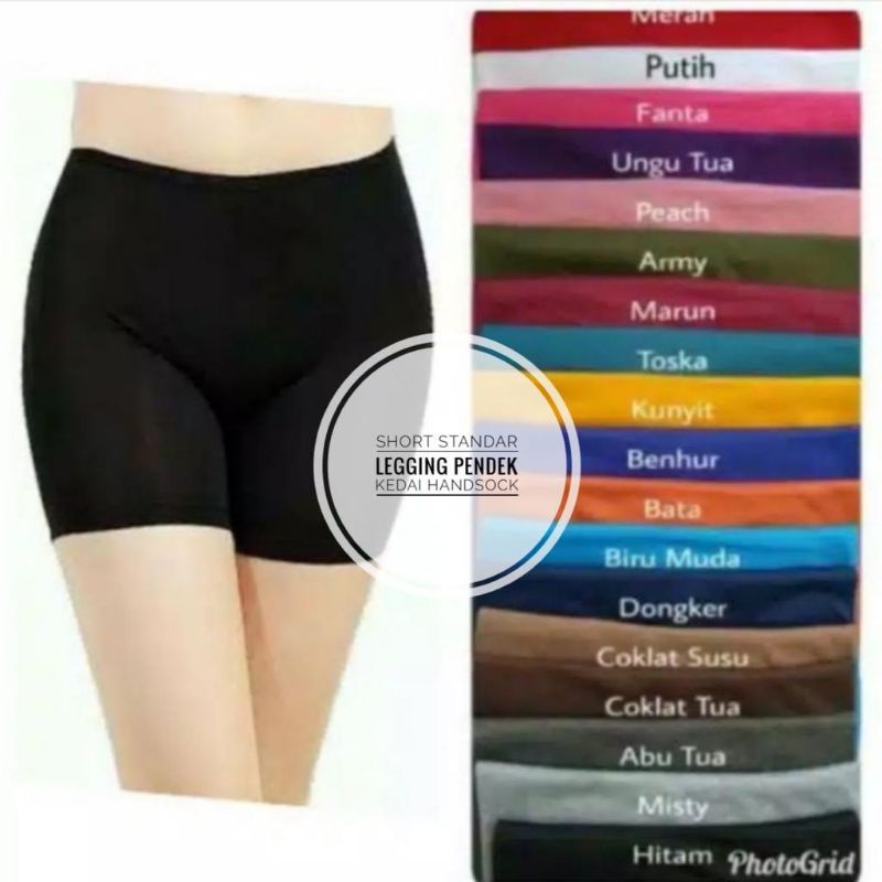 Shot legging pendek short standar/Lengging /sot celana pendek shot