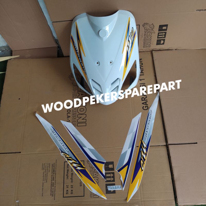 TAMENG LAMPU DEPAN YAMAHA MIO SPORTY PUTIH STRIPING 2004