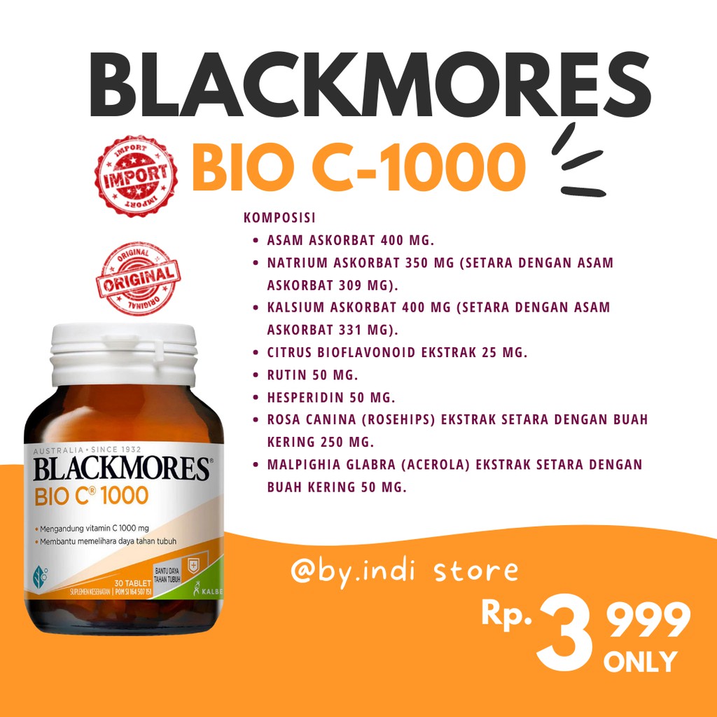 [ECER] BLACKMORES BIO C 1000 ORIGINAL IMPORT