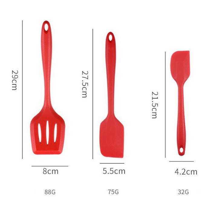 SP51- Set 5 in 1 Kitchen Tool Teflon Spatula Silikon Tahan Panas-Peralatan Masak Serbaguna