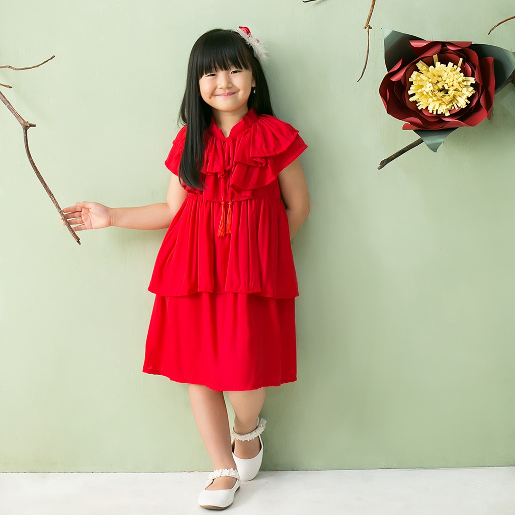 Dress Imlek Anak Perempuan - Fen Baju Imlek Anak Perempuan CNY 2026 - Imlek 2026