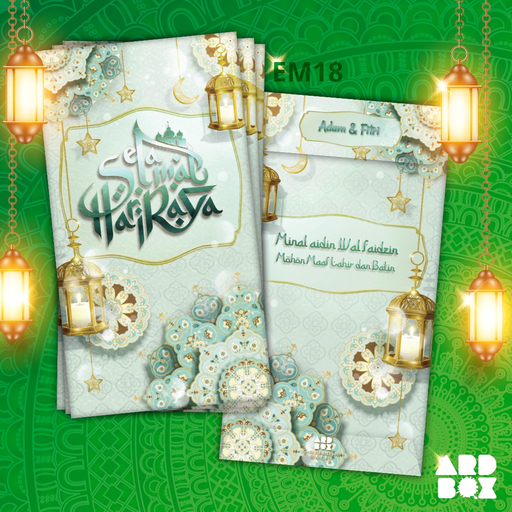 

Amplop Hari Raya Angpao Custom THR Lebaran Idul Fitri Hijau Baru EM18