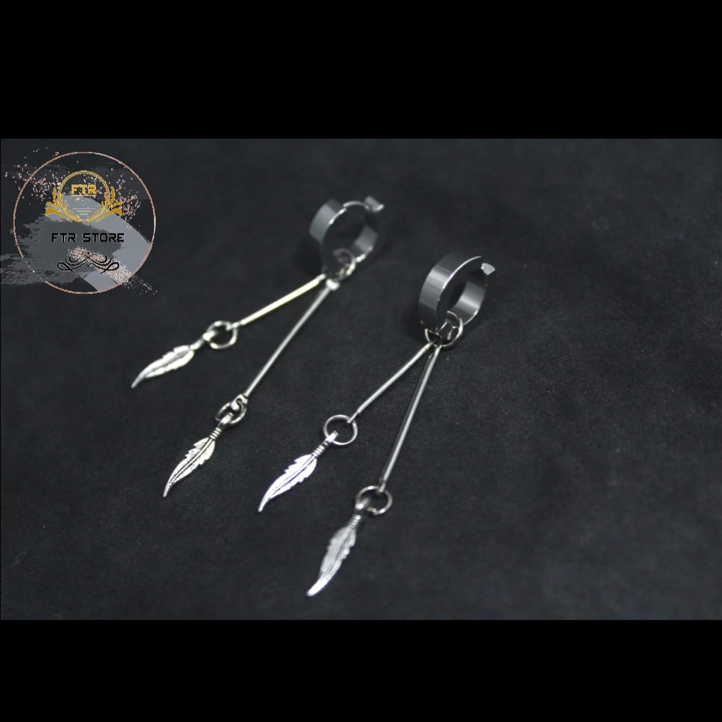 1pcs Anting cowok Fashion Jungkook BTS / Anting pria motif Kpop korean style/ ANTING