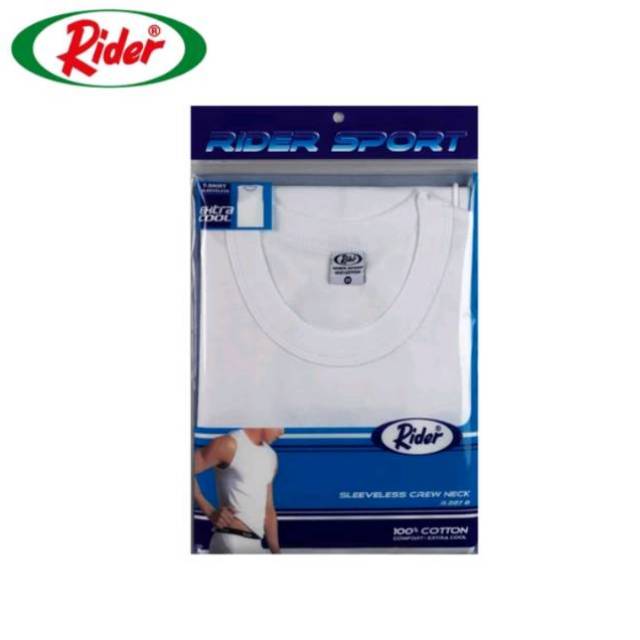 Tanktop RIDER sport warna putih, runcool/kaos dalam tanpa lengan rider 226BP/227BP