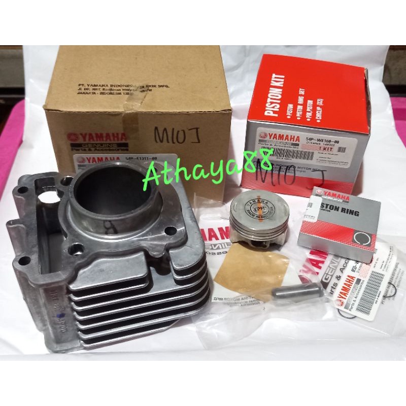 BLOK BLOCK SEHER BORING SET PLUS PISTON KIT/SEHER YAMAHA MIO J,MIO-J,MIO GT,XRIDE STANDAR ORIGINAL G