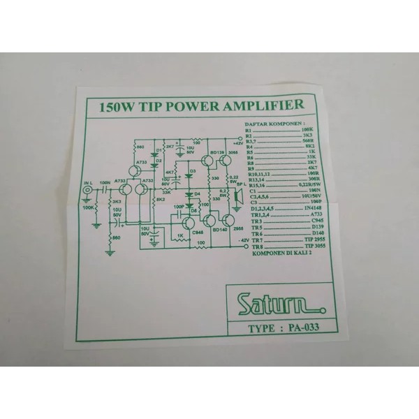 PCB Power TIP 150 Watt Stereo PA-033