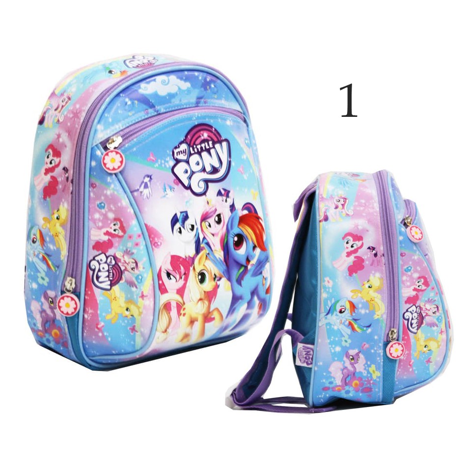 SALE Tas Ransel Anak Sekolah Perempuan dan Laki Laki PG / PAUD GAMBAR KUDA PONY Dan ASTRONOT BENTUK MOBIL Bahan Kain Sponge Anti Air DUA RESLETING KARET
