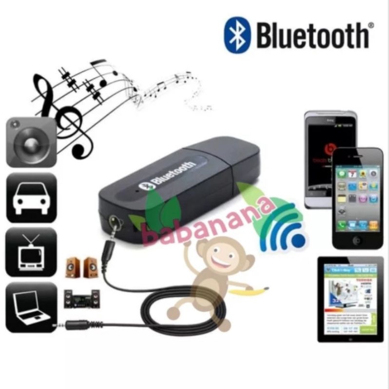 USB bluetooth receiver dongle aux audio adapter konektor converter