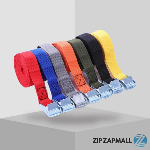 Tali Strap Pengikat Barang Cargo Belt 2 Meter x 2.5 cm / Tali Sabuk Karet Pengikat Pengait Barang Bagasi Mobil Motor Pick Up Panjang Tebal Gepeng / Tali Alat Ikat Barang Sepeda Motor Mobil Truk / Tali Motor Trail Pengikat Barang / Tali Barang Motor Murah