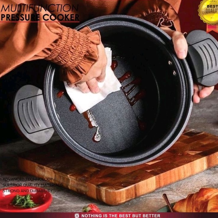 [ BISA COD ] Panci Presto 3.5Liter Teflon Micro Pressure Cooker Micro Pot ANTI LENGKET Panci Masak Serbaguna kokoh tahan lama ORIGINAL