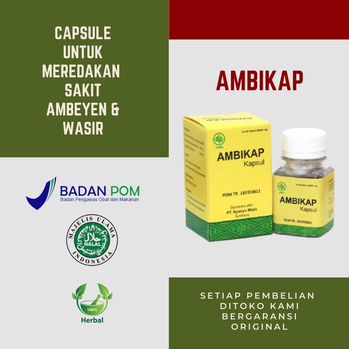 

AMBIKAP KAPSUL ORI - Obat Ambien Ambeyen Wasir Ambeien BPOM AMAN