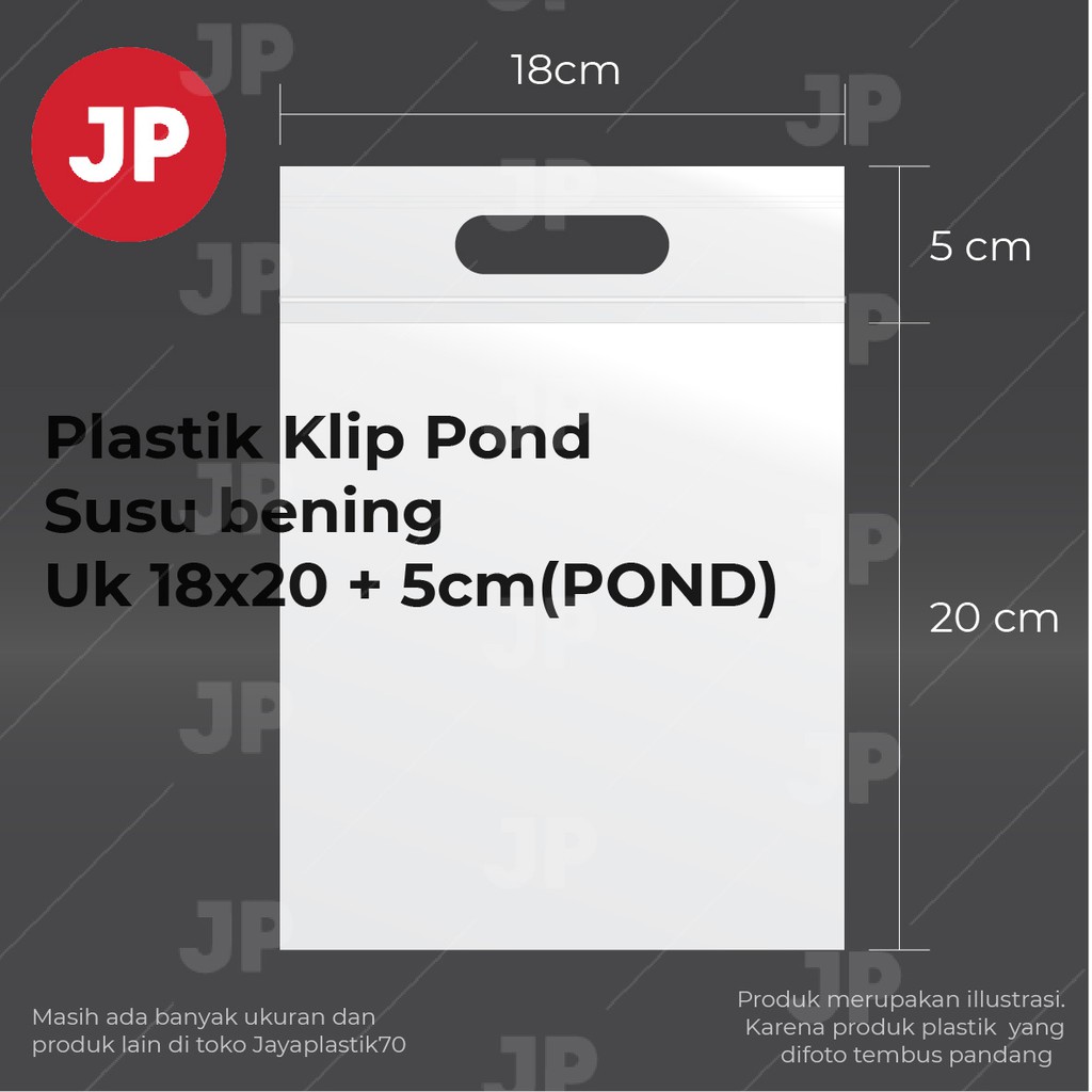 Plastik Klip Pond Oval Putih Susu 18x20 +5(POND) (isi 100 lembar)