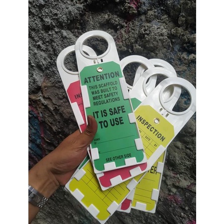 Scaffolding Safety Inspection Tag