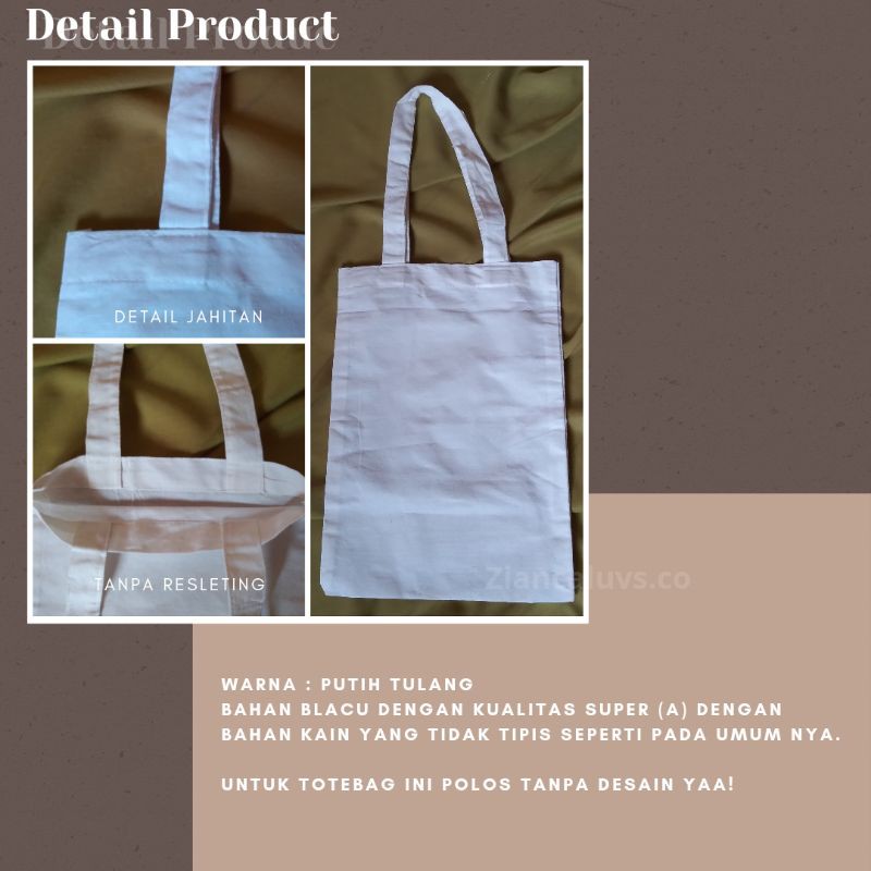 [POLOS] Totebag Blacu Polos 25×35 cm