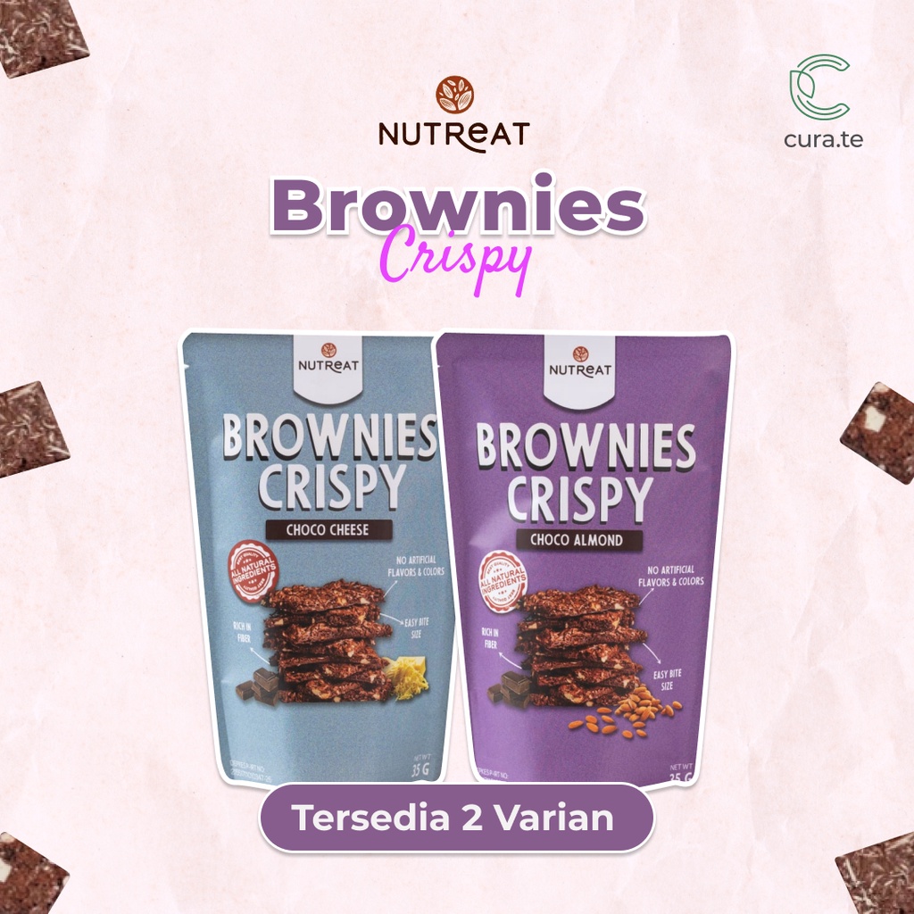 NUTREAT BROWNIES CRISPY HEALTHY SNACK 35GR | CHOCO ALMOND CHEESE