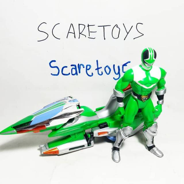 Power rangers strata cycle green ranger time ranger hijau