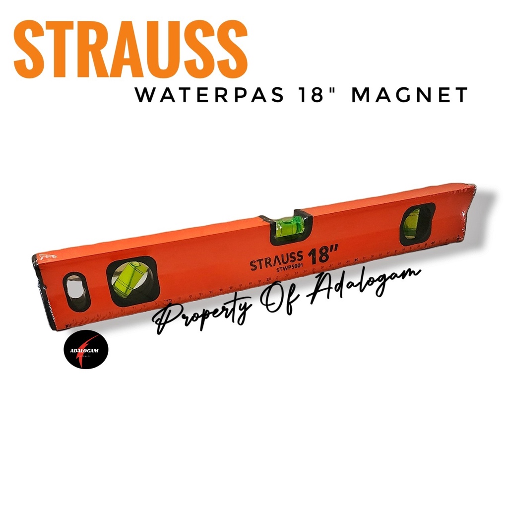 STRAUSS Waterpas Magnet 18 Inch - Waterpass 45 CM