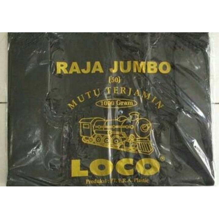 PLASTIK LOCO RAJA JUMBO UK 50 HITAM TEBAL GROSIR TERMURAH