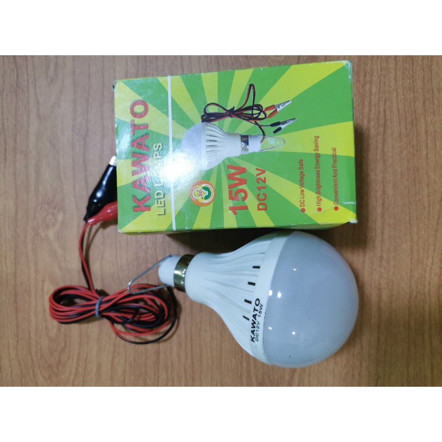 Lampu DC Aki Bohlam 15 watt LED 12V