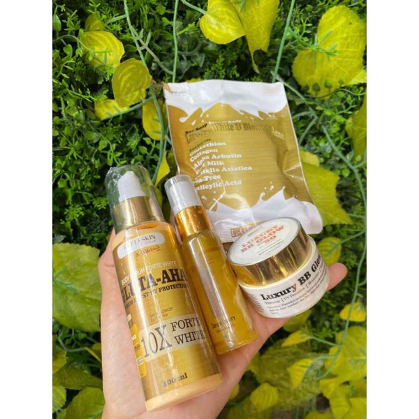 paket l glow/ serum aha l glow/bb glow/ body soap l glow/serum luxury l glow