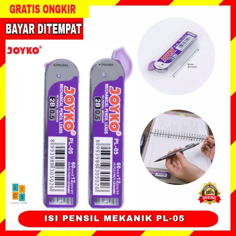 

Isi Pensil Mekanik Refill 2B PL-05 12 pcs