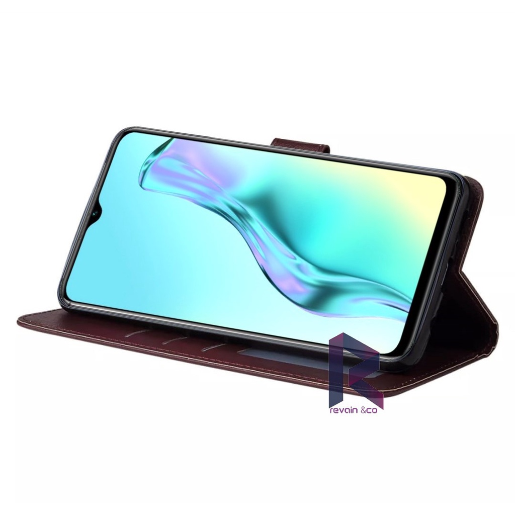 CASE VIVO V23E FLIP WALLET LEATHER KULIT PREMIUM SARUNG BUKA TUTUP FLIP CASE VIVO V23E