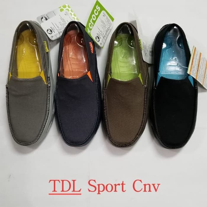 sepatu crocs tideline canvas cowok