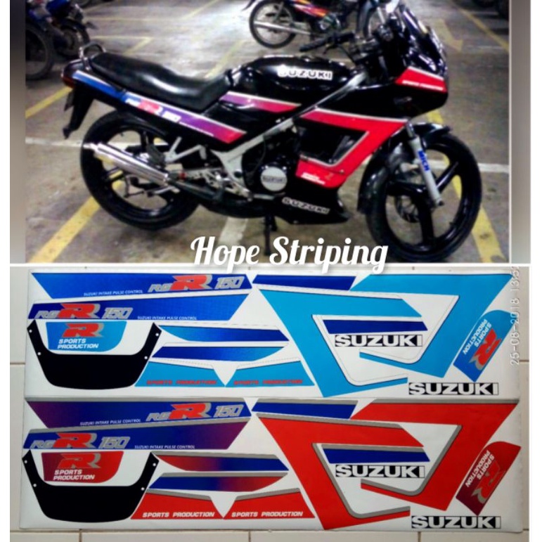 Striping Suzuki RGR Crystal Biru & Merah