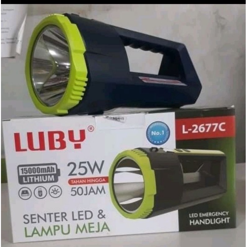 Senter Tangan / Tenteng Headlamp Jumbo Luby 25 Watt L-2677C