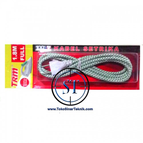 Kabel Setrika (Iron Cord) Gepeng 1,5meter  Power Colokan Setrika Umum Tebal Lapis merk TRM bagus