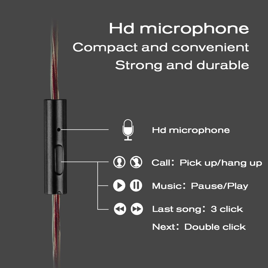 JCALLY EP01 Earbud with Microphone alt KZ EDX Pro QKZ AK6 X Pro TRN MT1 Vido Nicechk Earbud-6