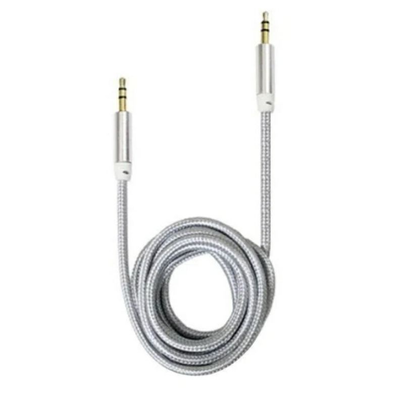 Kabel Audio Aux 1Meter Male to Male Headphone Jack 3.5mm Model Tali Sepatu