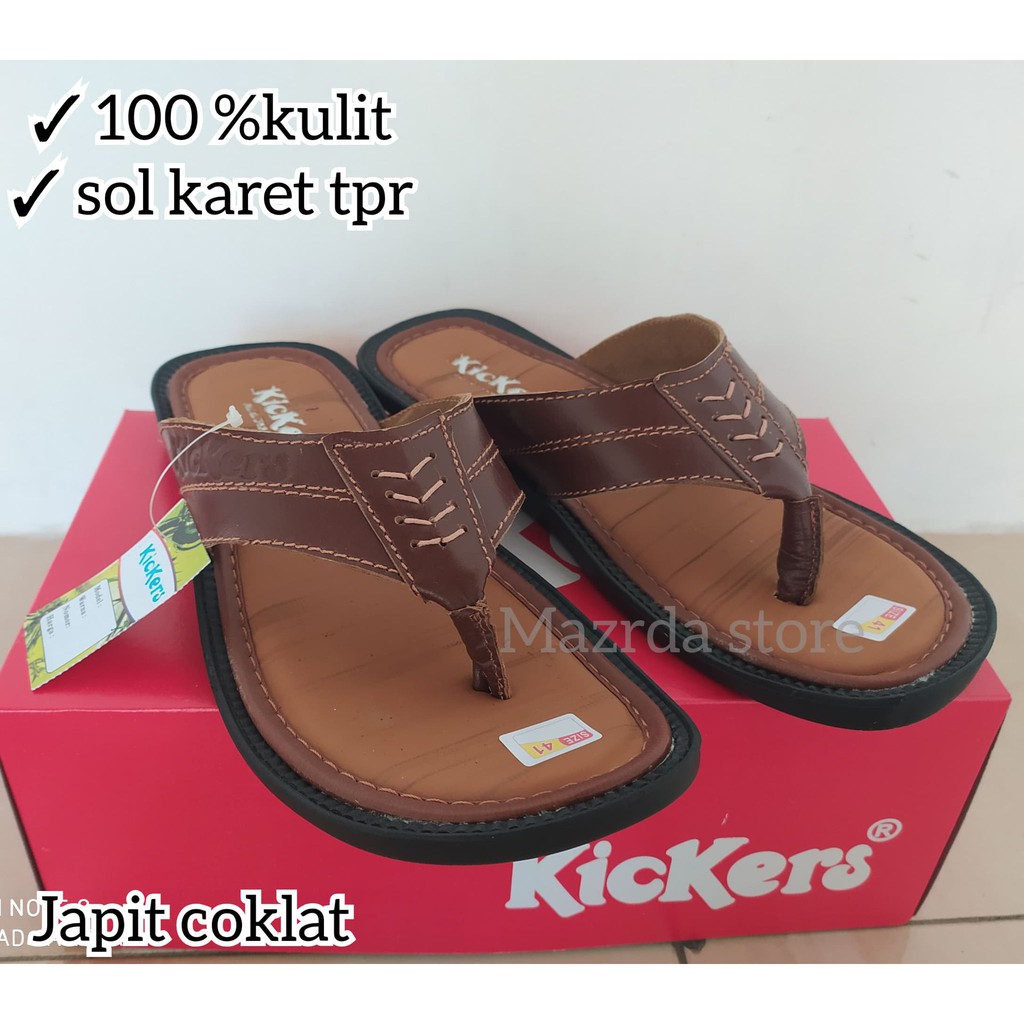 SANDAL KULIT PRIA KICKERS /SANDAL PRIA ?SANDAL TERLARIS